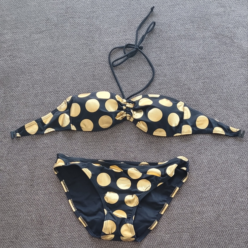 Black and Gold Swim Suit
